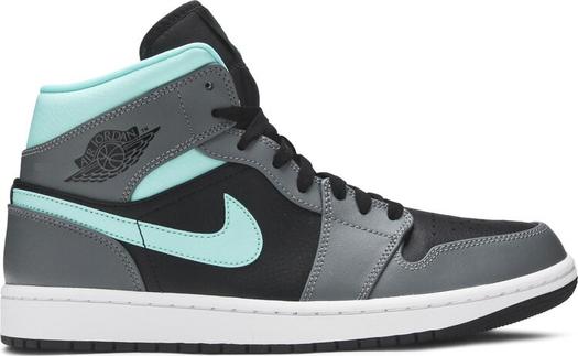Кроссовки Air Jordan 1 Mid Grey Aqua, серый