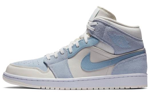 Кроссовки JORDAN 1 Mid Mixed Textures Blue