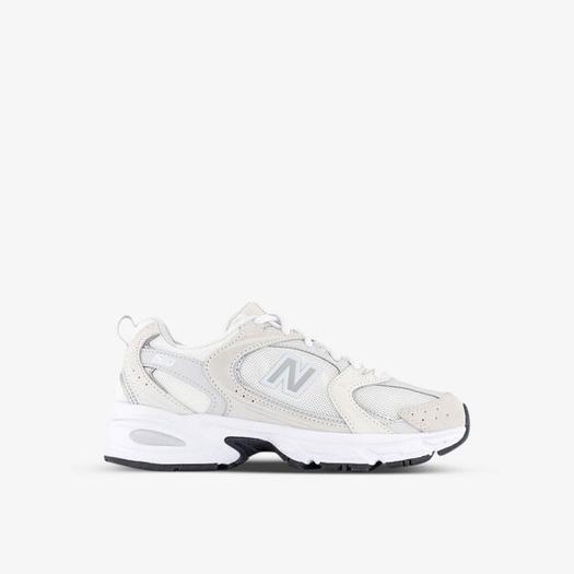 Кроссовки MR530 с низким берцем из кожи и сетки с тиснением логотипа New Balance, синий