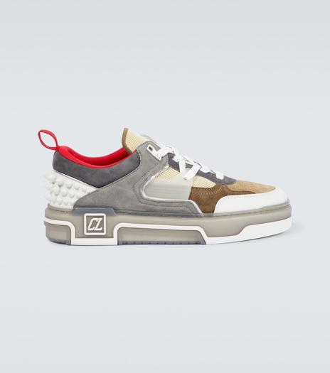 Кроссовки astroloubi из кожи и замши Christian Louboutin, белый