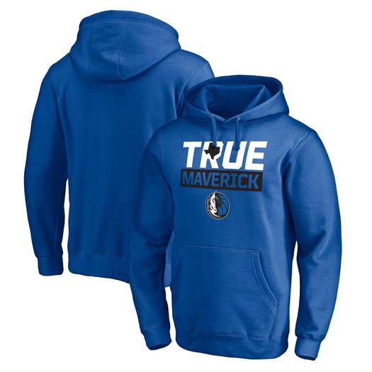 Мужская фирменная синяя толстовка с капюшоном и пуловером Dallas Mavericks Post Up Hometown Collection Fanatics