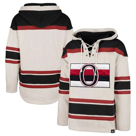 Мужская толстовка со шнуровкой и пуловером Ottawa Senators Rockaway '47 Oatmeal