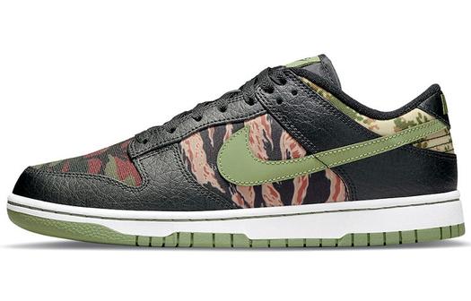 Кроссовки Nike Dunk Low Crazy Camo, черный/зеленый