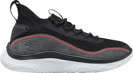 Кроссовки Curry Flow 8 Suede GS Beautiful Flow, черный