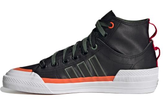 Кроссовки Adidas Originals Nizza Hi DL, черный/зеленый
