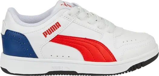 Кроссовки Puma Rebound Joy Low Little Kid White Red Blue, белый