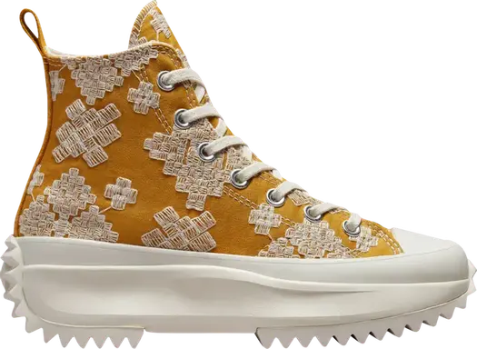 Кроссовки Converse Run Star Hike Platform High Tonal Embroidery, коричневый