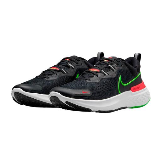 Кроссовки Nike React Miler 2, черный/зеленый