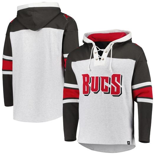 Мужская толстовка со шнуровкой и пуловером Tampa Bay Buccaneers '47 Heather Grey Gridiron