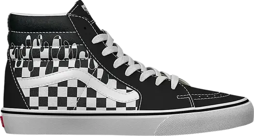 Кроссовки Vans Sk8-Hi Paint Drip Checkerboard, черный/белый