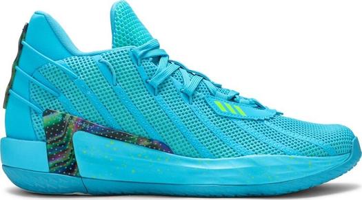 Кроссовки Adidas Dame 7, синий/зеленый