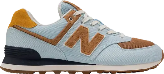 Кроссовки New Balance 574, голубой/коричневый