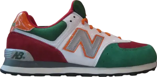 Кроссовки New Balance 574 M574, зеленый/белый/красный