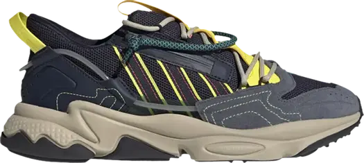 Кроссовки Adidas Ozweego Zip 'Legend Ink Yellow', синий