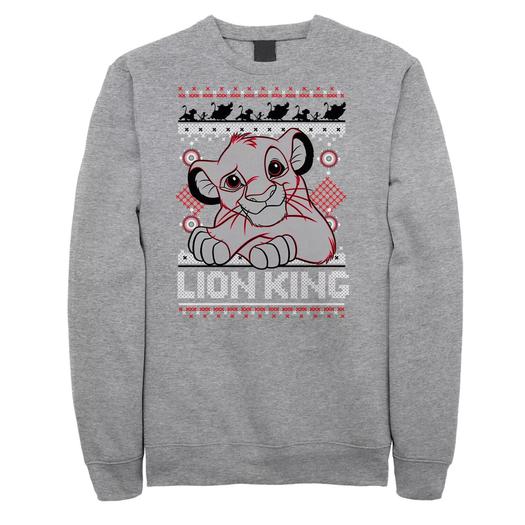 Мужской флисовый свитшот Disney's Lion King Simba Holiday Heather Licensed Character