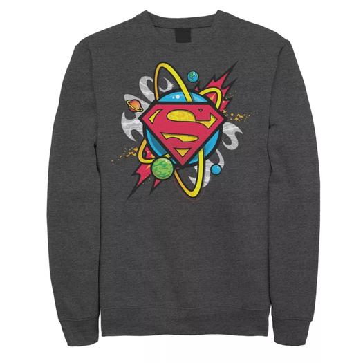Мужской флисовый свитшот с логотипом DC Comics Superman Planet Chest Licensed Character