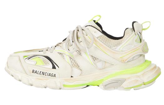 Кроссовки Balenciaga Worn Out, флуоресцентные, белые