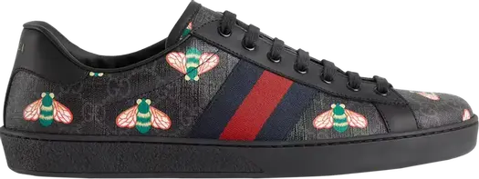 Кроссовки Gucci Ace Bee Print, черные
