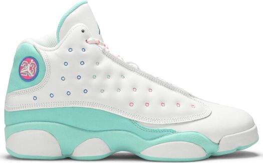 Кроссовки Air Jordan 13 Retro GS Aurora Green, белый
