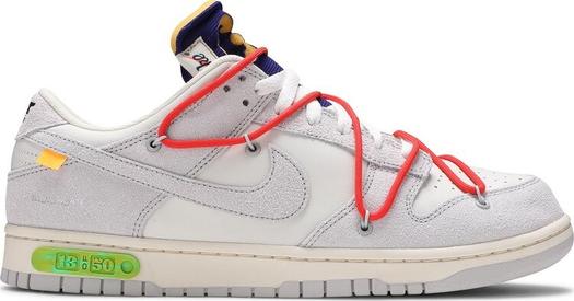 Кроссовки Nike Off-White x Dunk Low 'Lot 13 of 50', белый