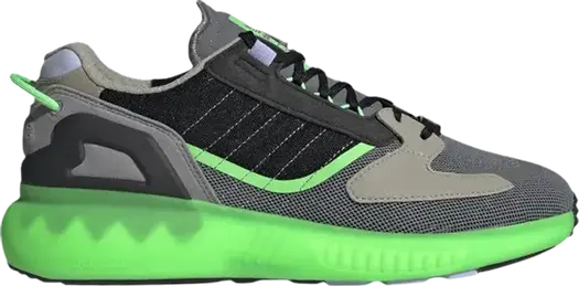 Кроссовки Adidas ZX 5000 'Grey Screaming Green', серый