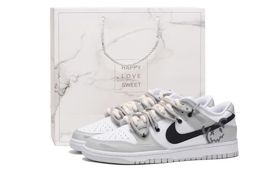 Кроссовки Nike Dunk Skateboard Shoes Men Low-Top, белый/серый