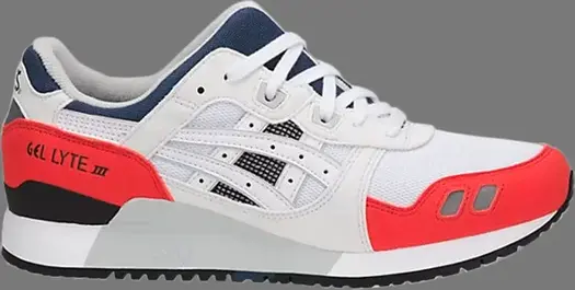 Кроссовки gel lyte 3 'white orange blue' Asics, белый