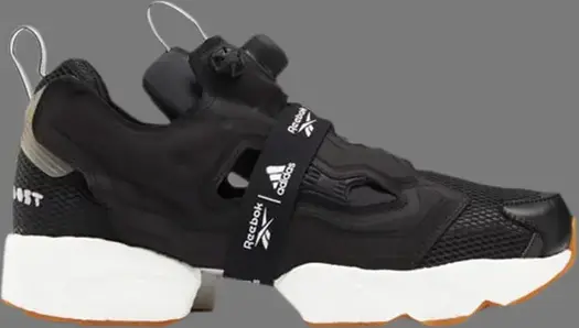 Кроссовки instapump fury x boost 'black gum' Reebok, черный