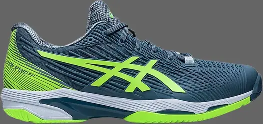 Кроссовки solution speed ff 2 'steel blue hazard green' Asics, синий