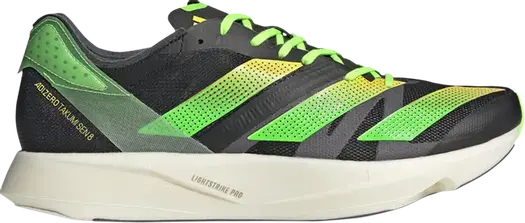 Кроссовки Adidas Adizero Takumi Sen 8 'Black Solar Green', черный