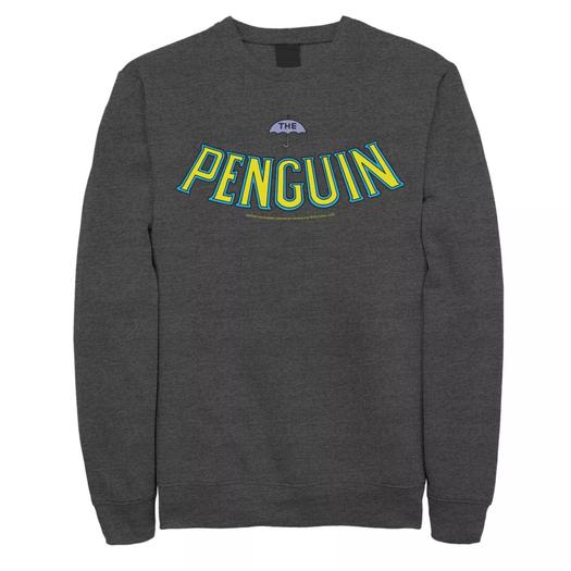 Мужской свитшот с текстовым логотипом Batman Penguin DC Comics