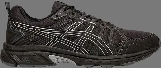 Кроссовки gel venture 7 4e wide 'black sheet rock' Asics, черный