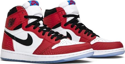 Кроссовки Marvel x Air Jordan 1 Retro High OG Origin Story, красный/белый/черный