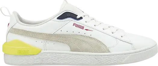 Кроссовки Puma Suede Bloc White Yellow Pear, белый