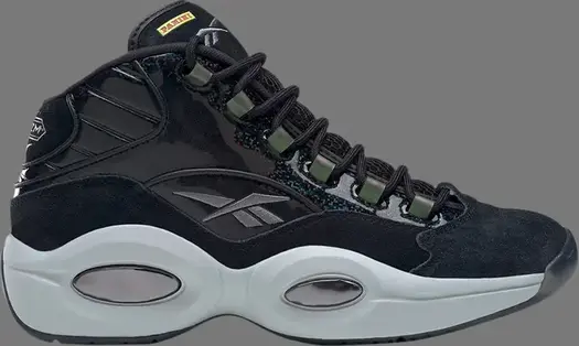 Кроссовки panini x question mid 'black pulsar prizm' Reebok, черный