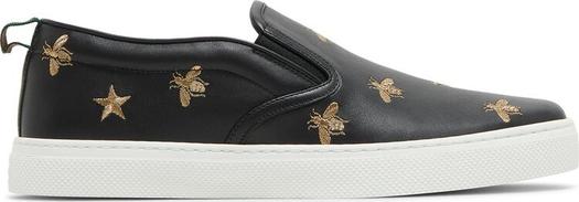 Кроссовки Gucci Slip-On Bees, черные