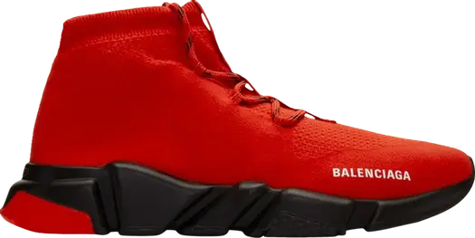 Кроссовки Balenciaga Speed Trainer Lace-Up Red Black, красные