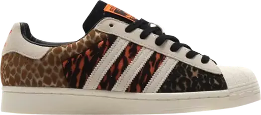Кроссовки Adidas atmos x Superstar 'Crazy Animal', кремовый