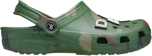 Кроссовки Daily Paper x Classic Clog Green Camo, зеленый