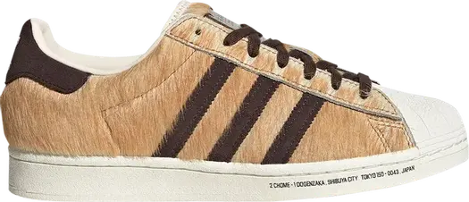 Кроссовки Adidas atmos x Superstar 'Hachiko', загар