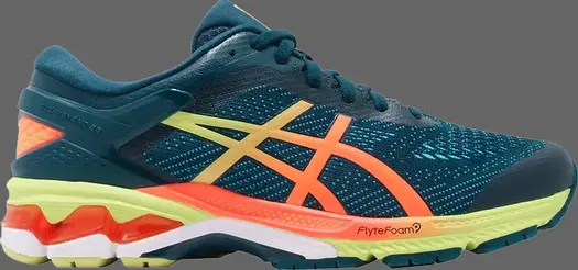 Кроссовки gel kayano 26 'arise - mako blue sour yuzu' Asics, синий