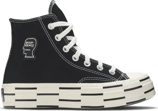 Кроссовки Converse Brain Dead x Chuck 70 High Black, черный