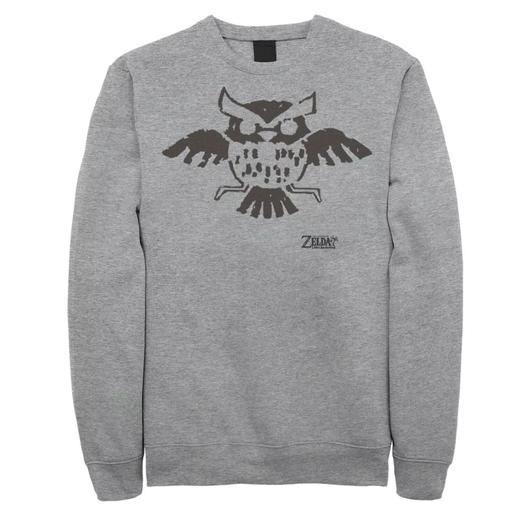 Мужской флисовый пуловер с рисунком Nintendo Legend Of Zelda Links Awakening Owl Glyph Licensed Character