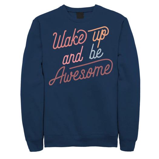 Мужской свитшот с надписью Fifth Sun Wake Up And Be Awesome Licensed Character