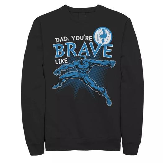 Мужской свитшот на День отца Marvel Black Panther Brave Dad