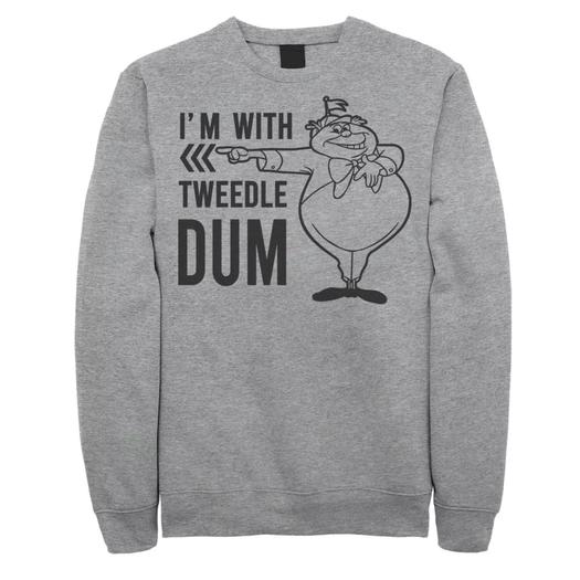 Мужской свитшот Disney Alice In Wonderland I’m With Tweedledum Licensed Character