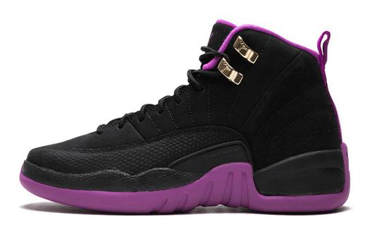 Кроссовки Jordan Air Jordan 12 Vintage Basketball Unisex, черный/фиолетовый