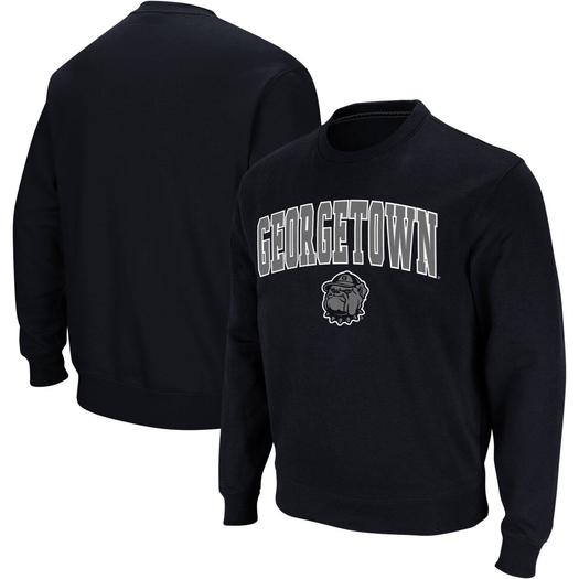 Мужской темно-синий свитшот с круглым вырезом Georgetown Hoyas Arch & Logo Colosseum