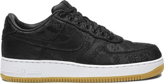 Кроссовки Nike Fragment Design x CLOT x Air Force 1 'Black Silk', черный