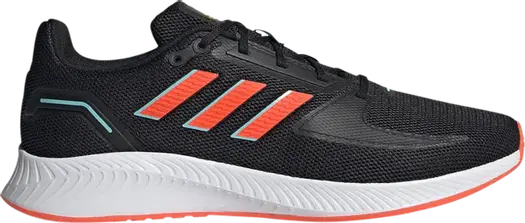 Кроссовки Adidas Run Falcon 2.0 'Black Solar Red', серый